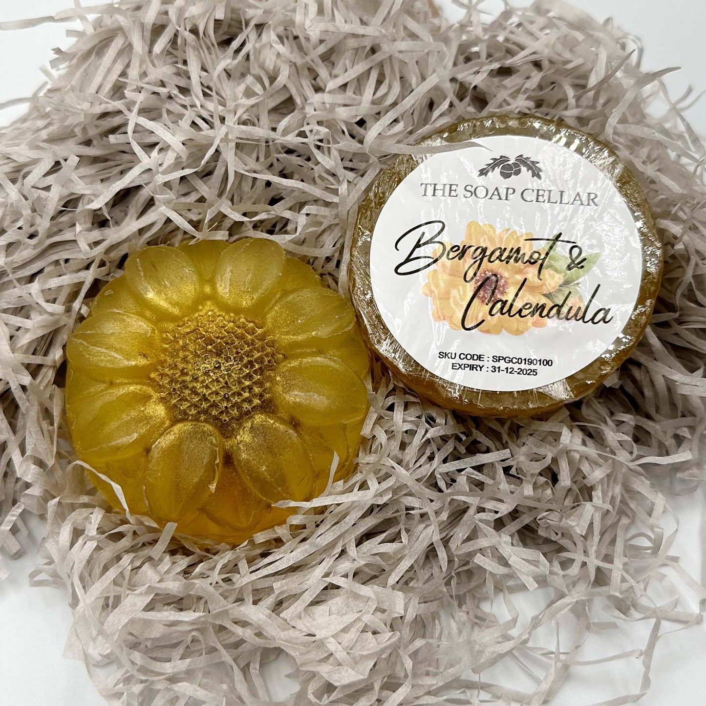 BERGAMOT & CALENDULA HANDMADE GLYCERINE SOAP BAR
