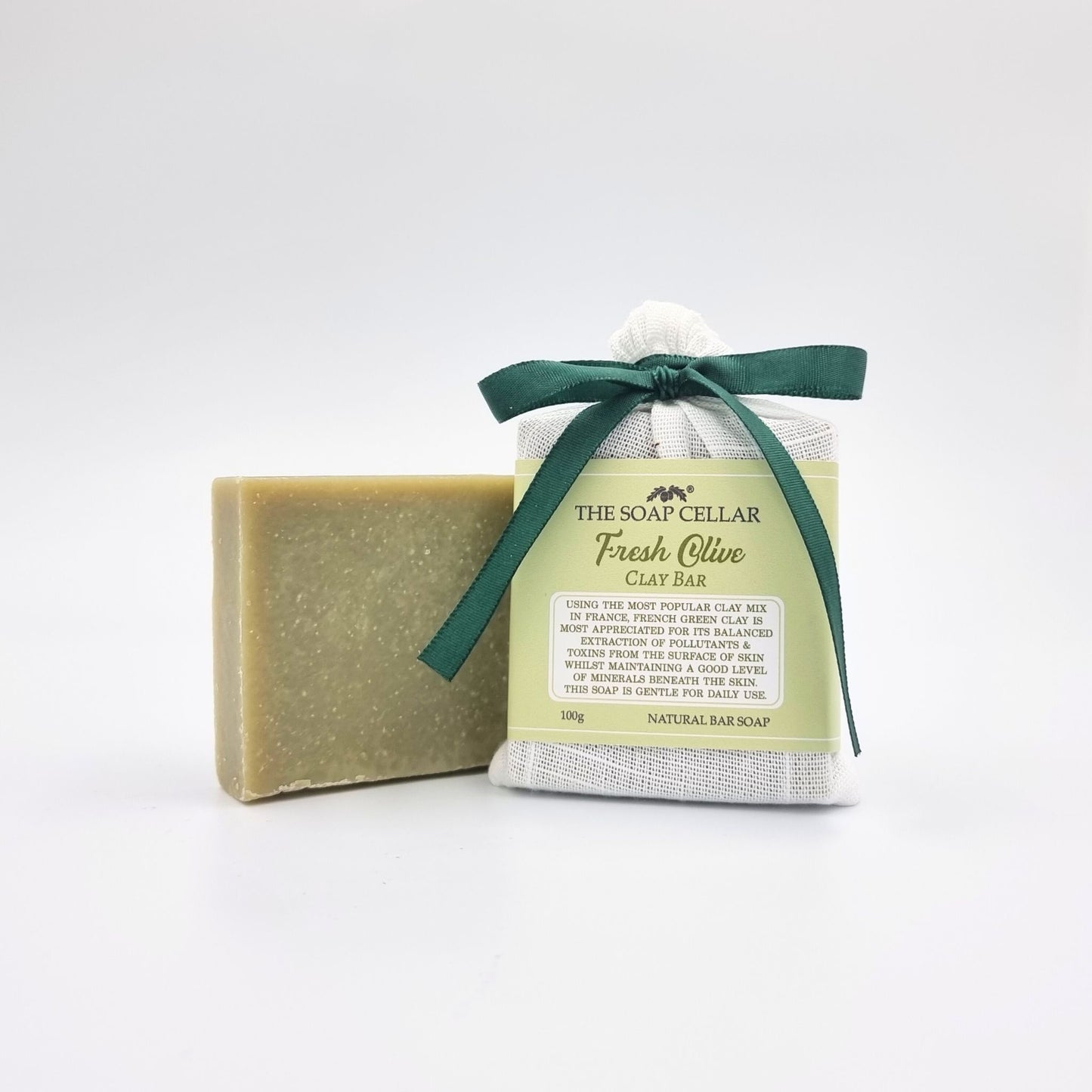 FRESH OLIVE HANDMADE CLAY NATURAL SOAP BAR
