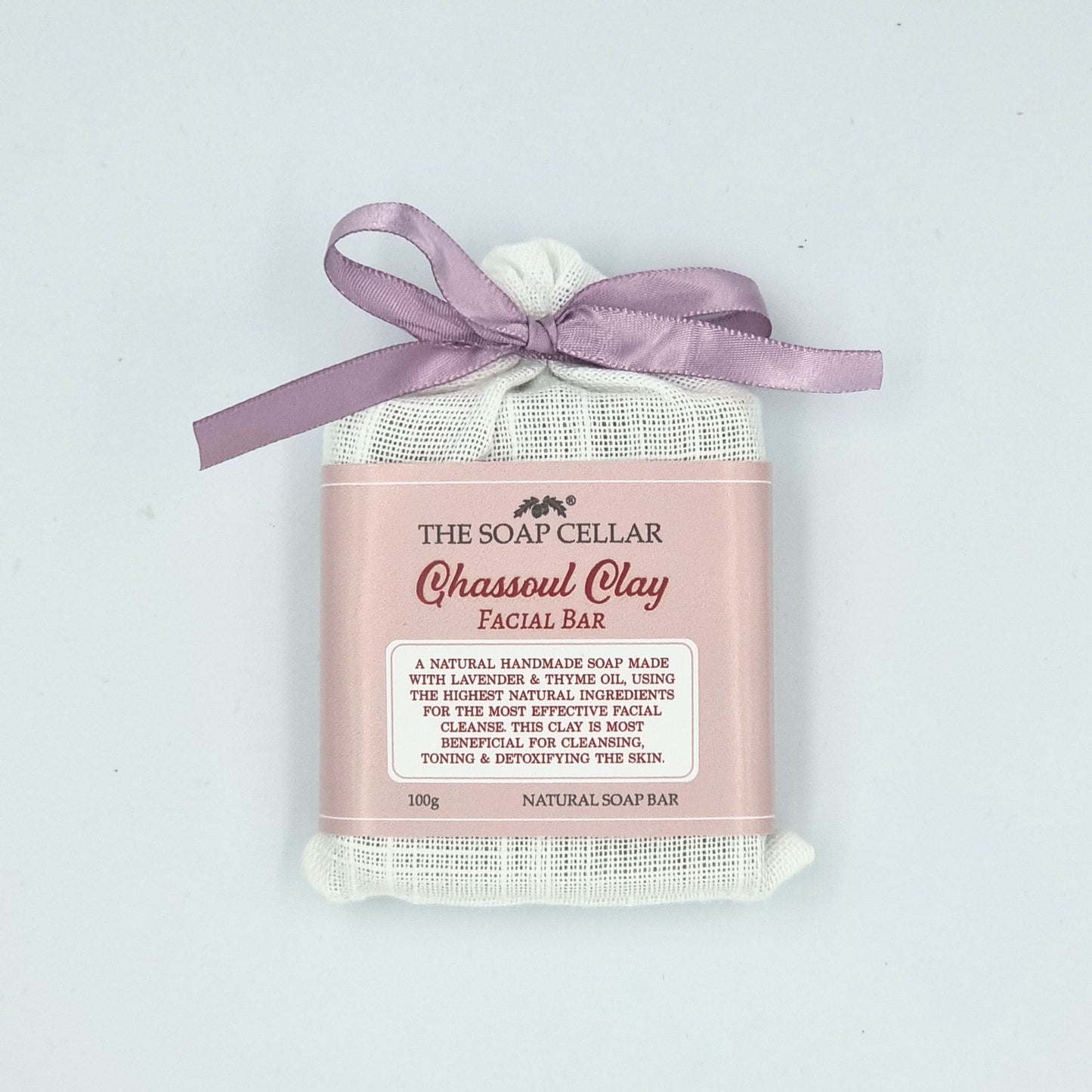 LAVENDER THYME HANDMADE GHASSOUL CLAY FACIAL SOAP BAR