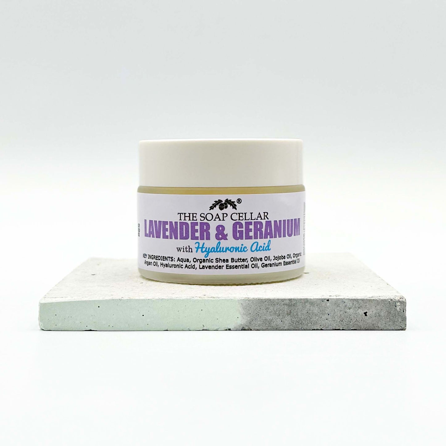LAVENDER & ROSE GERANIUM HYALURONIC ACID FACE CREAM