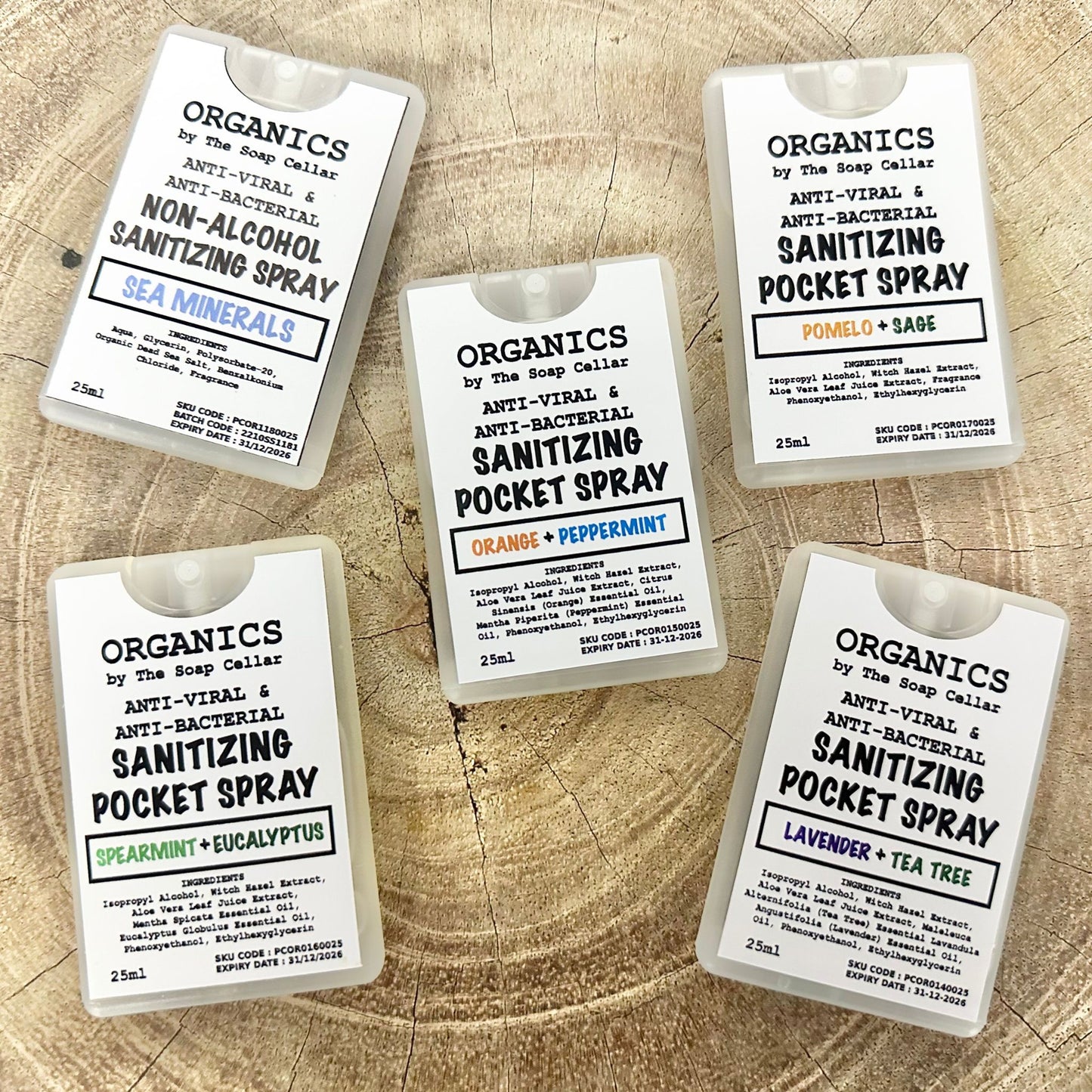 ORGANIC ANTI-VIRAL & ANTI-BACTERIAL SANITIZING POCKET SPRAY