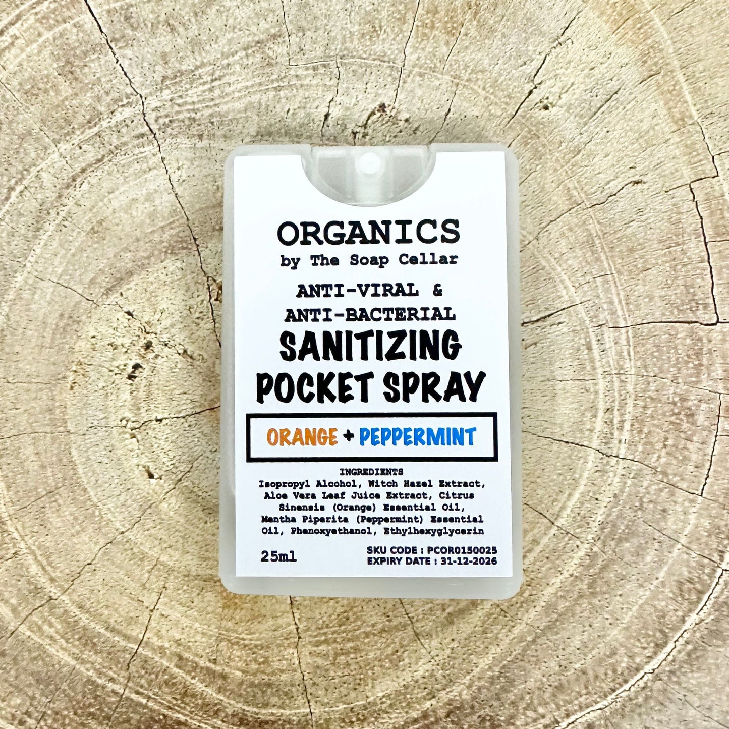 ORGANIC ANTI-VIRAL & ANTI-BACTERIAL SANITIZING POCKET SPRAY