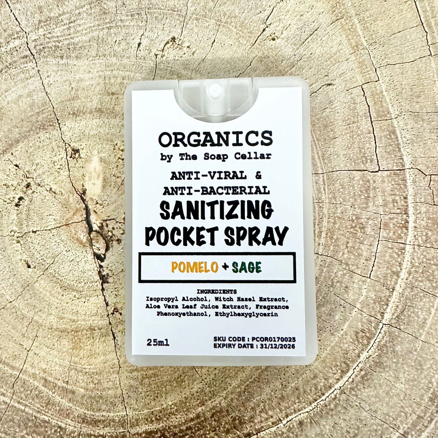 ORGANIC ANTI-VIRAL & ANTI-BACTERIAL SANITIZING POCKET SPRAY