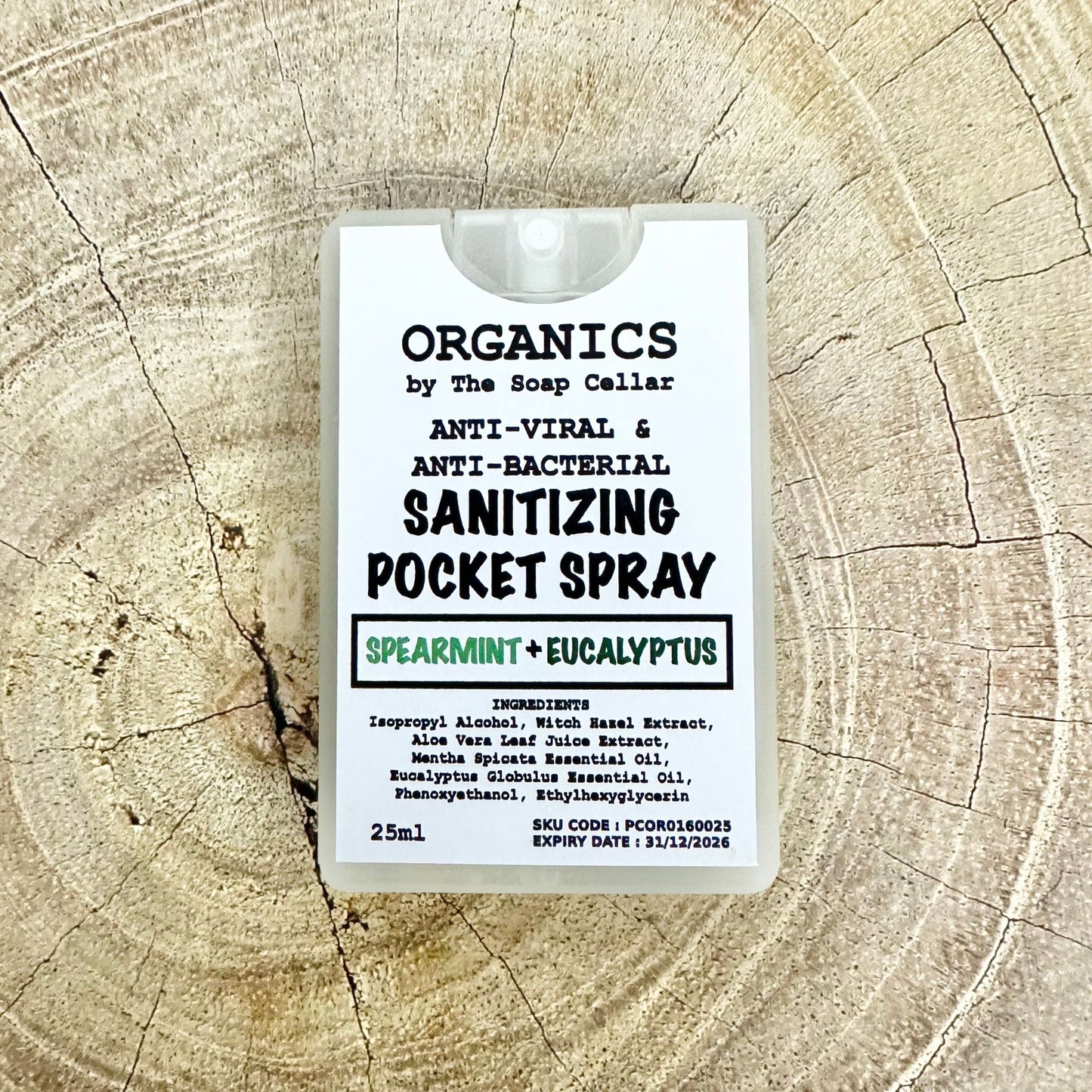 ORGANIC ANTI-VIRAL & ANTI-BACTERIAL SANITIZING POCKET SPRAY